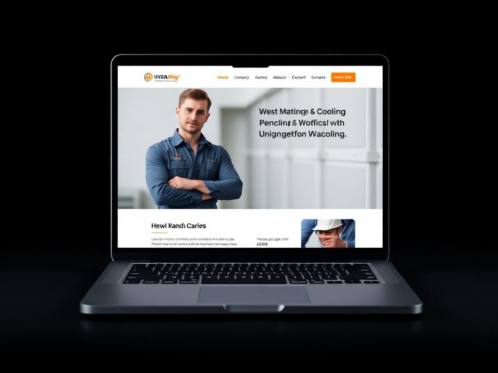 Website mockup for Northside Heating & Air
