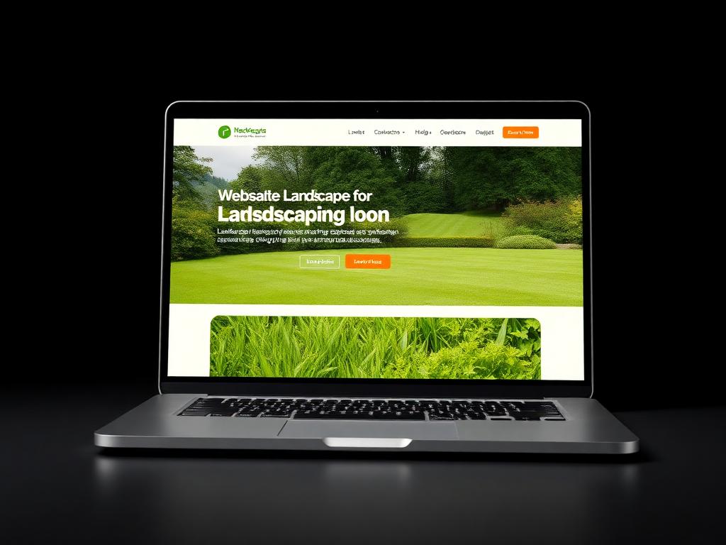 Website mockup for Greenline Lawn & Landscape